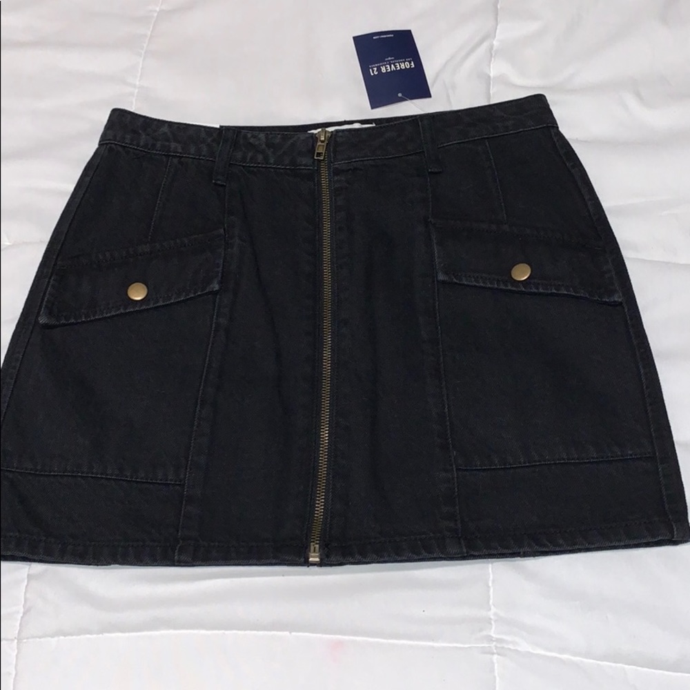Black Jean skirt